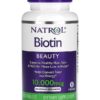 Natrol, Biotin, Maximum Strength, 10,000 mcg, Vegetarian - 100 Tablets Dietary Supplement