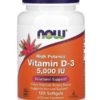 NOW Foods   Vitamin D-3 5000 IU, High Potency - 120 Softgels Dietary Supplement
